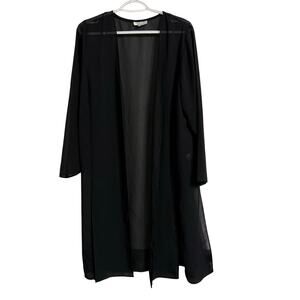 Sheer Black Women 14W Cardigan Whimsygoth Cape Vamp Style Goth Layering Flowy